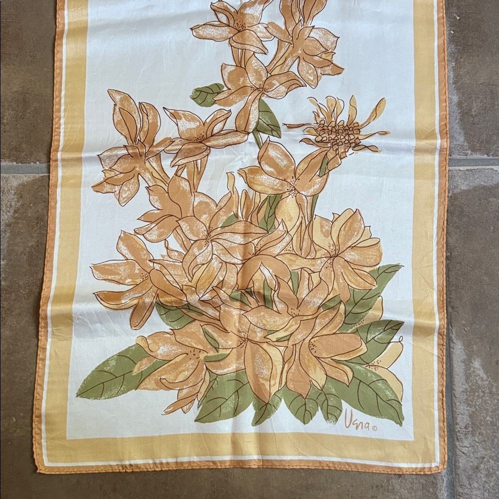 Vintage Vera Neumann Long Floral Scarf – Signed Vera ©